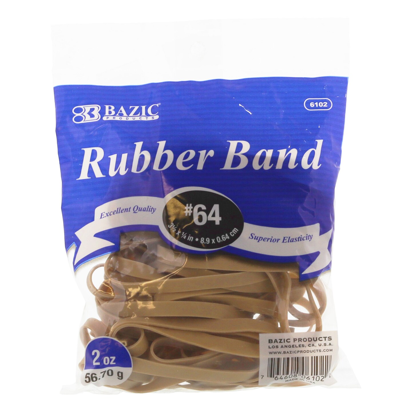 BAZIC 2 Oz./ 56.70 g #64 Rubber Bands