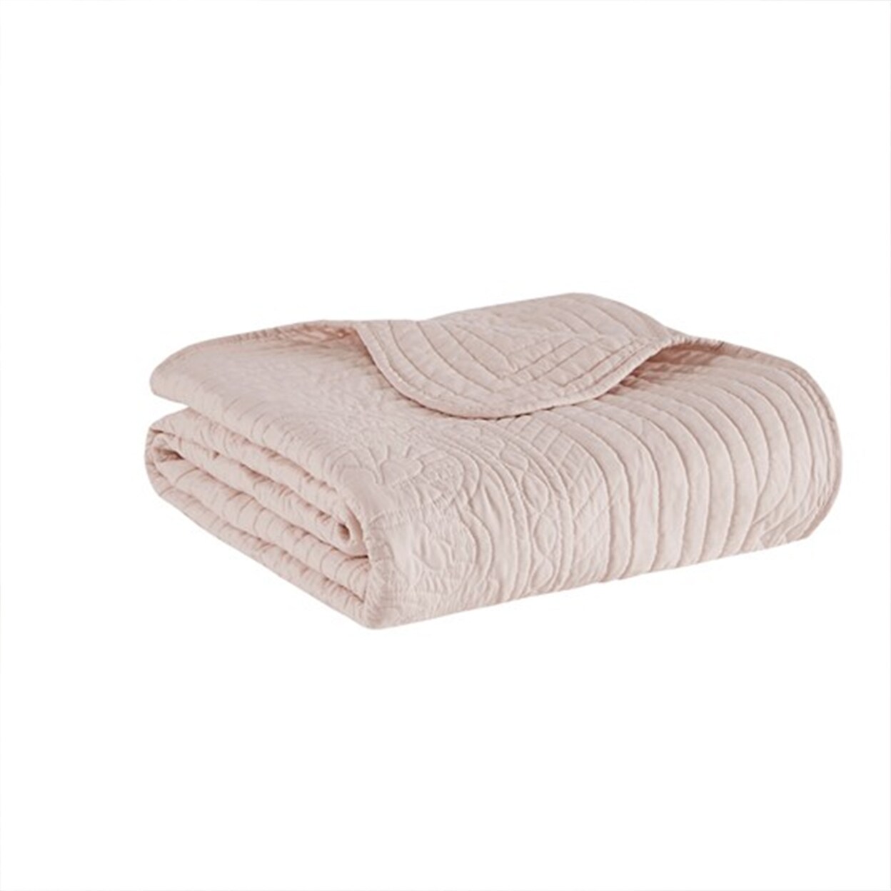 Gracie Mills   Salvatore Oversized Stitched Scalloped Edges Throw Blanket - GRACE-3726