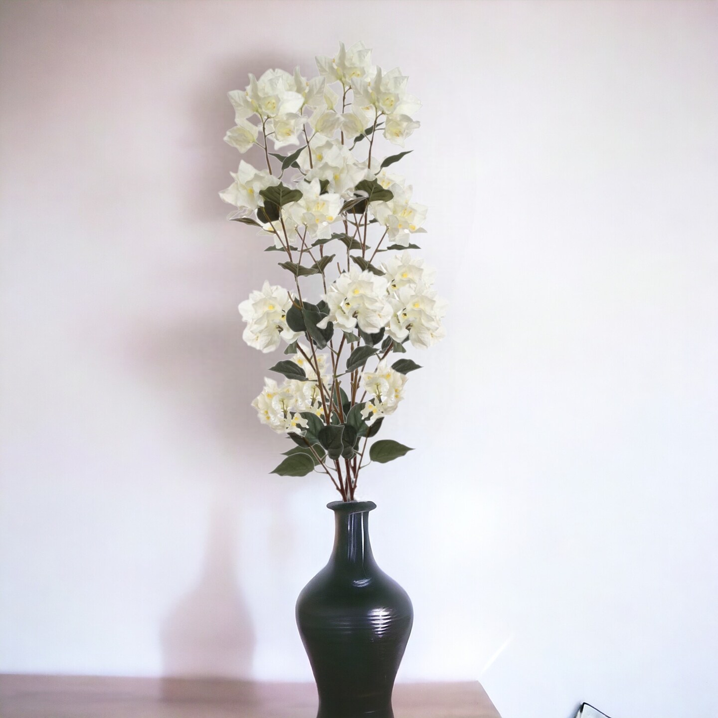 White Bougainvillea Spray with Silk Flowers &#x26; Foliage by Floral Home&#xAE;