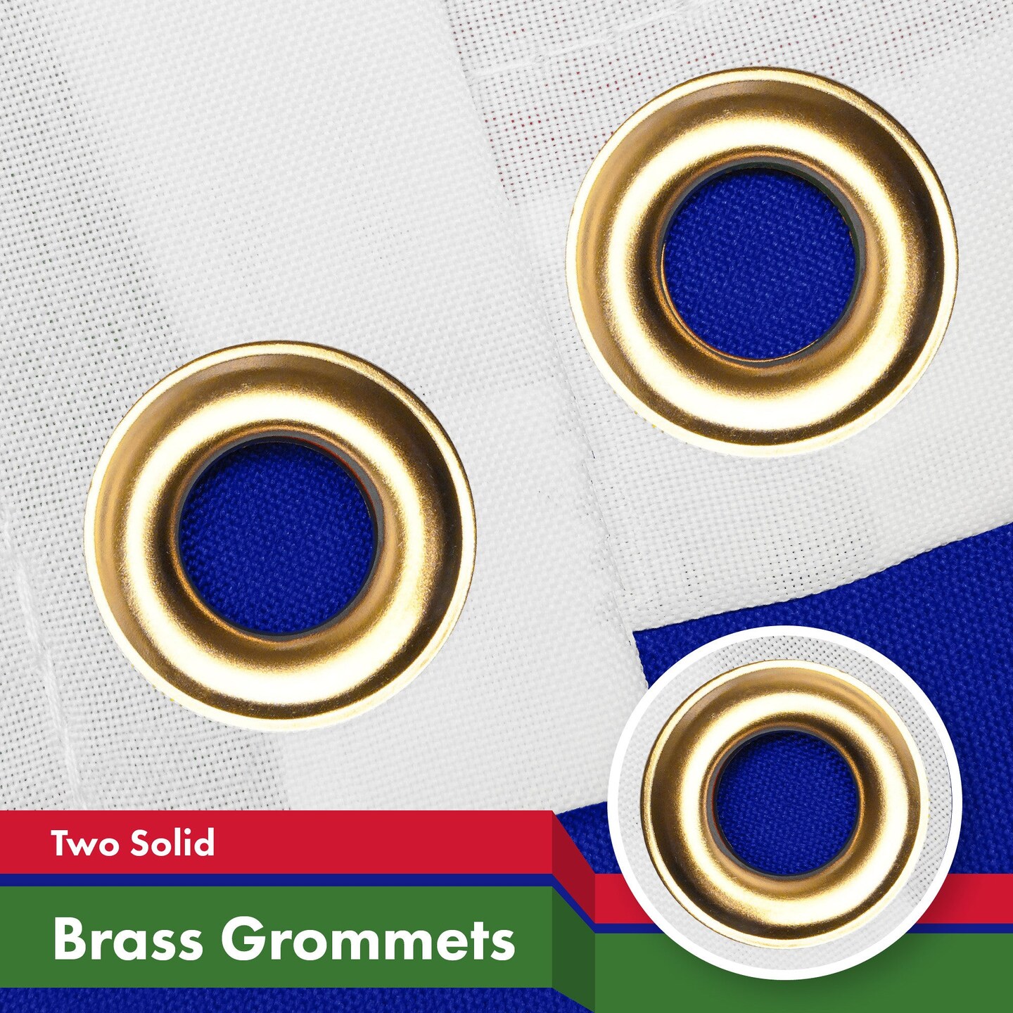 G128 2 Pack: Gambia Gambian Flag | 3x5 Ft | LiteWeave Pro Series Printed 150D Polyester | Country Flag, Indoor/Outdoor, Vibrant Colors, Brass Grommets, Thicker and More Durable Than 100D 75D Polyester