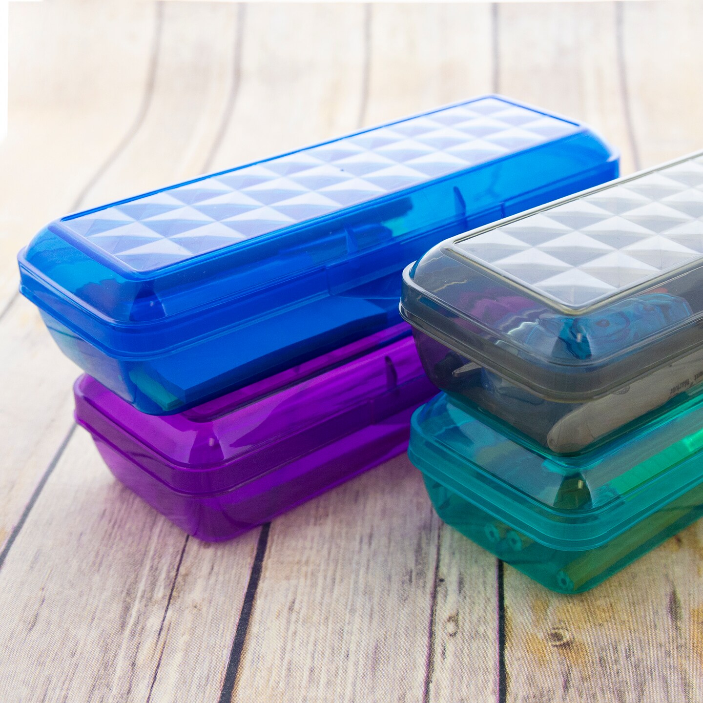 BAZIC 8&#x22; LUCENT Pencil Case Organizer Box