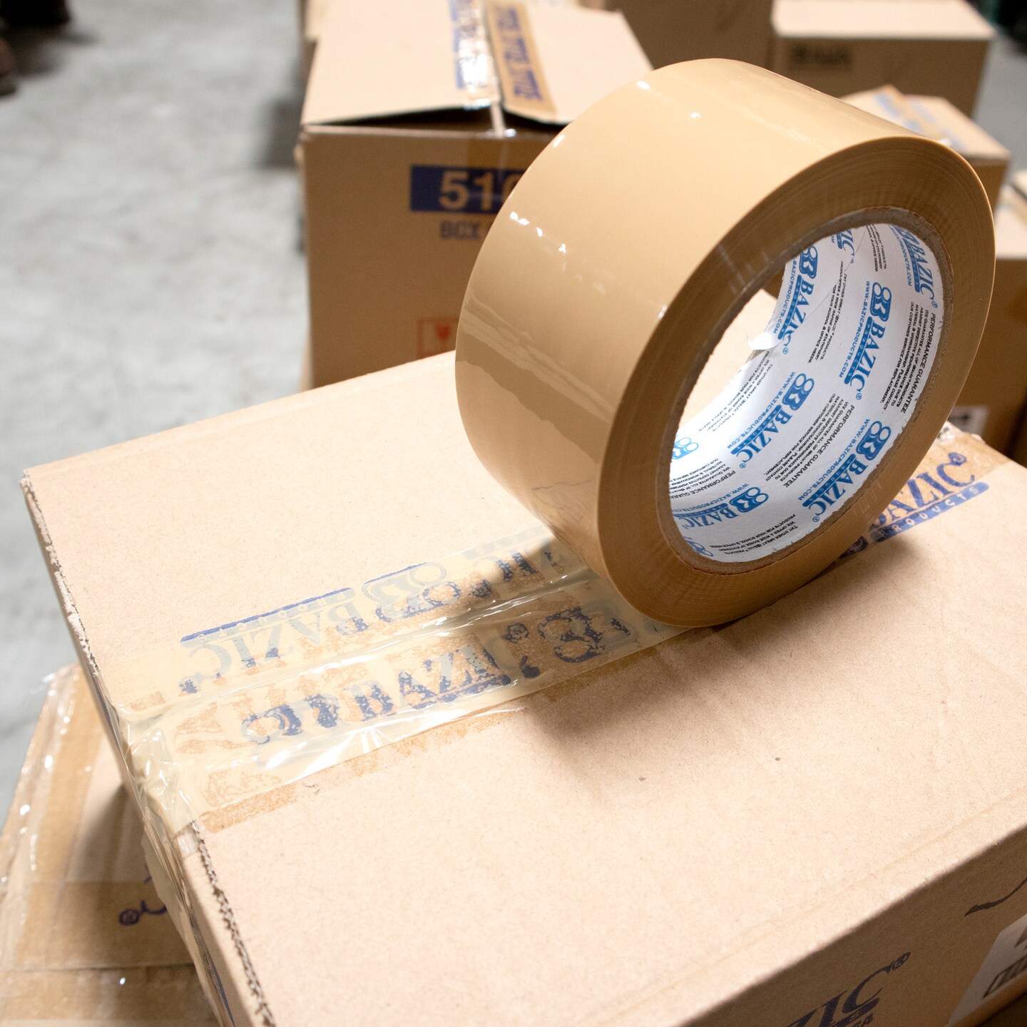 BAZIC Tan Packing Tape 1.88&#x22; X 54.6 Yards