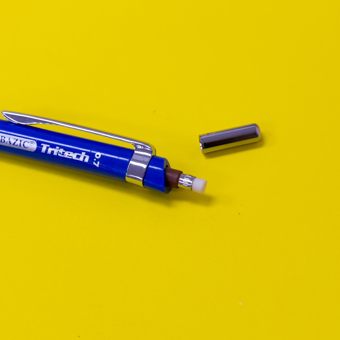BAZIC Tritech 0.7 mm Mechanical Pencils, 2B Lead, 1 Count, size