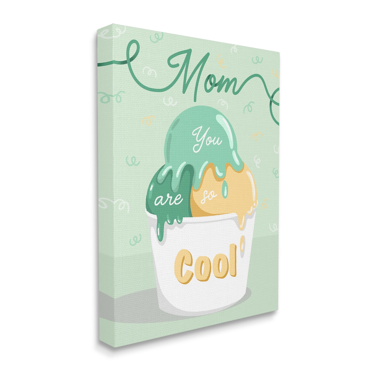 Stupell Industries Mom So Cool Ice Cream Canvas Wall Art