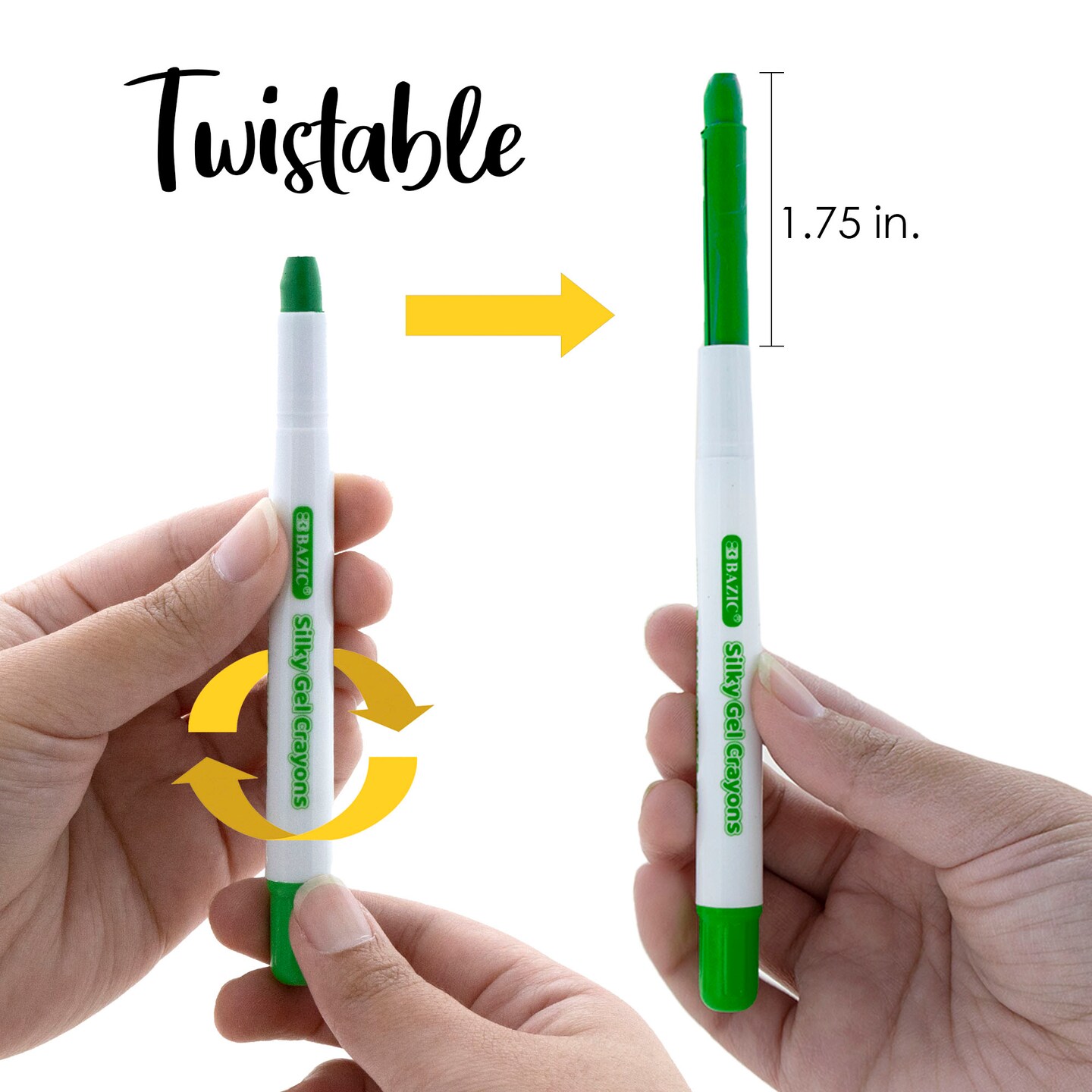 BAZIC Silky Gel Crayons 12 Color