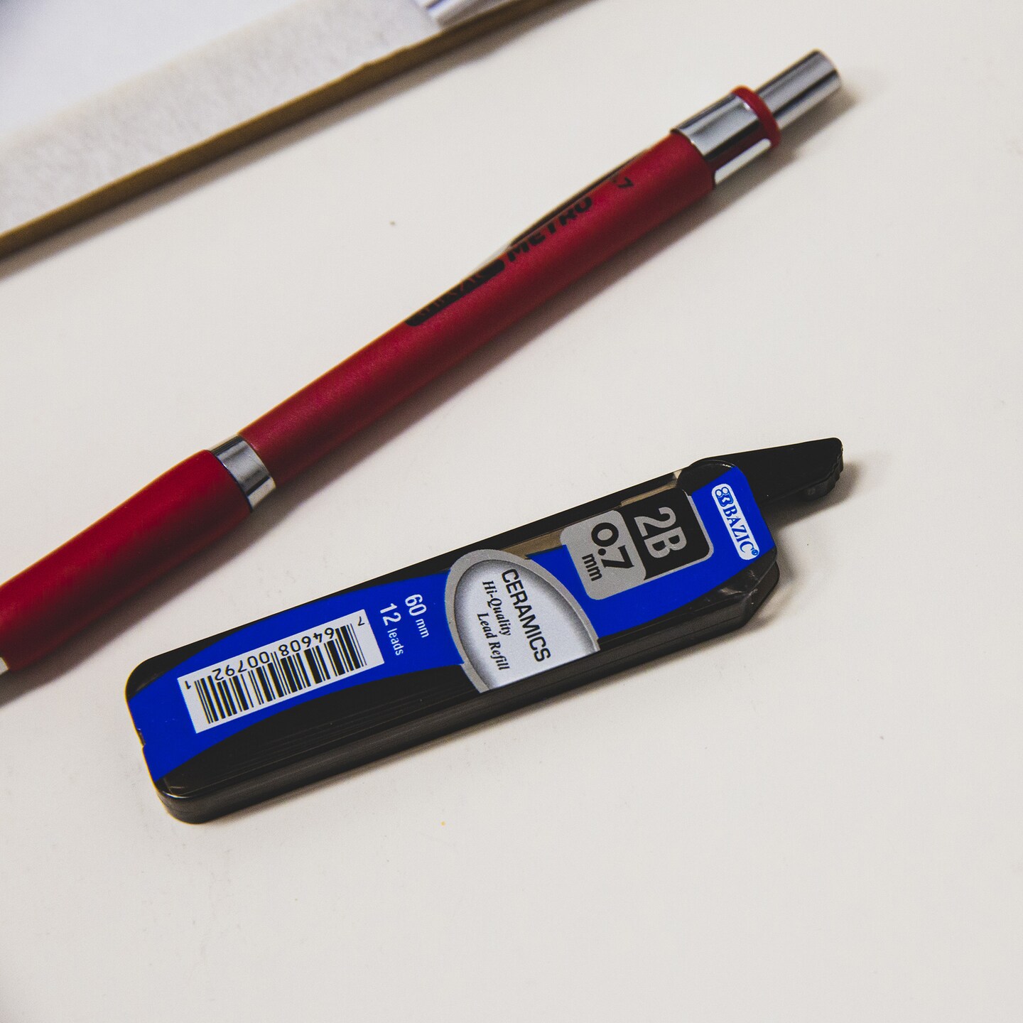 BAZIC Mechanical Pencil Lead Ceramics High-Quality 0.7 mm 12Ct. (3/Pack)