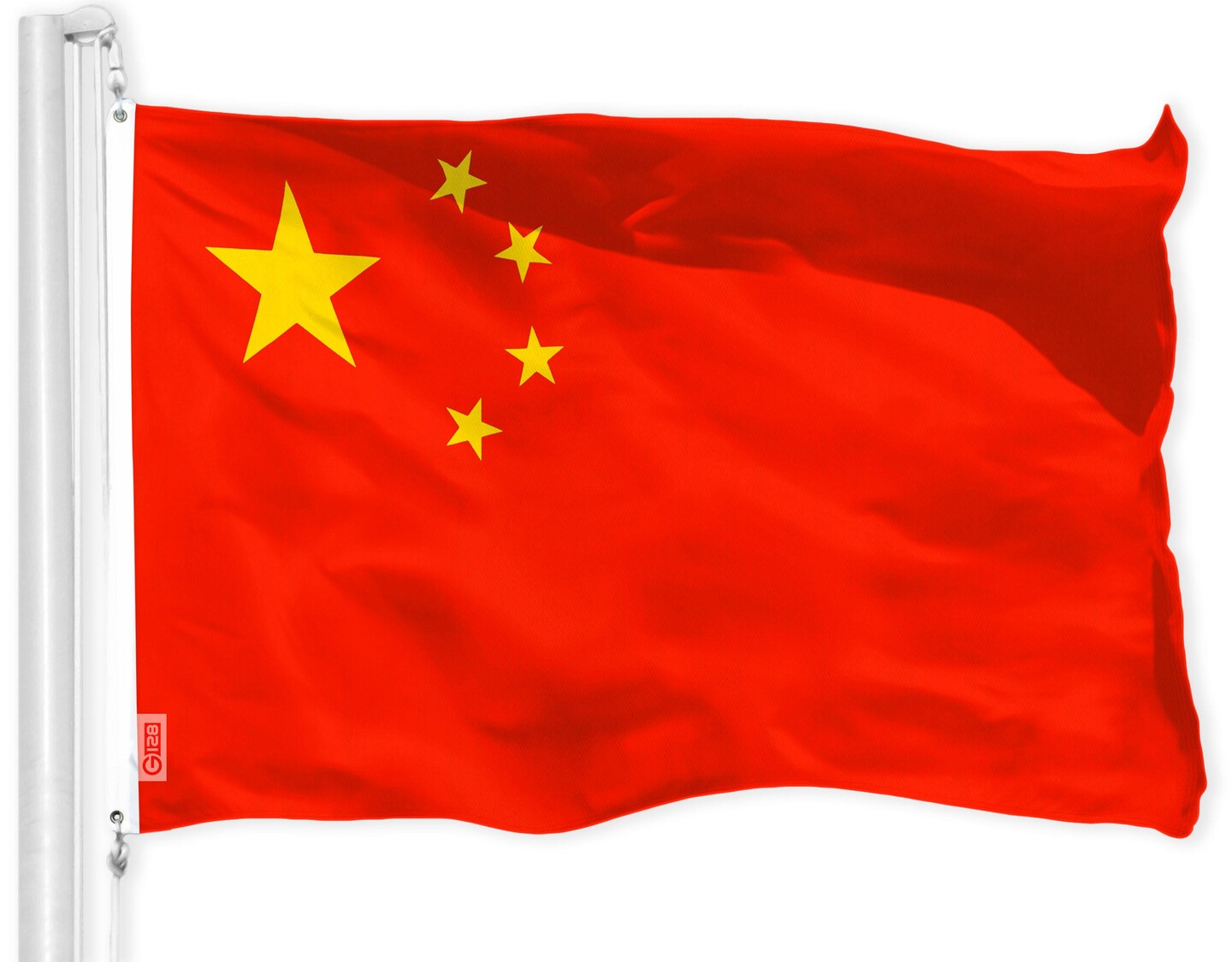 G128 Combo Pack: USA American Flag 3x5 Ft 150D Printed Stars &#x26; China (Chinese) Flag 3x5 Ft 150D Printed