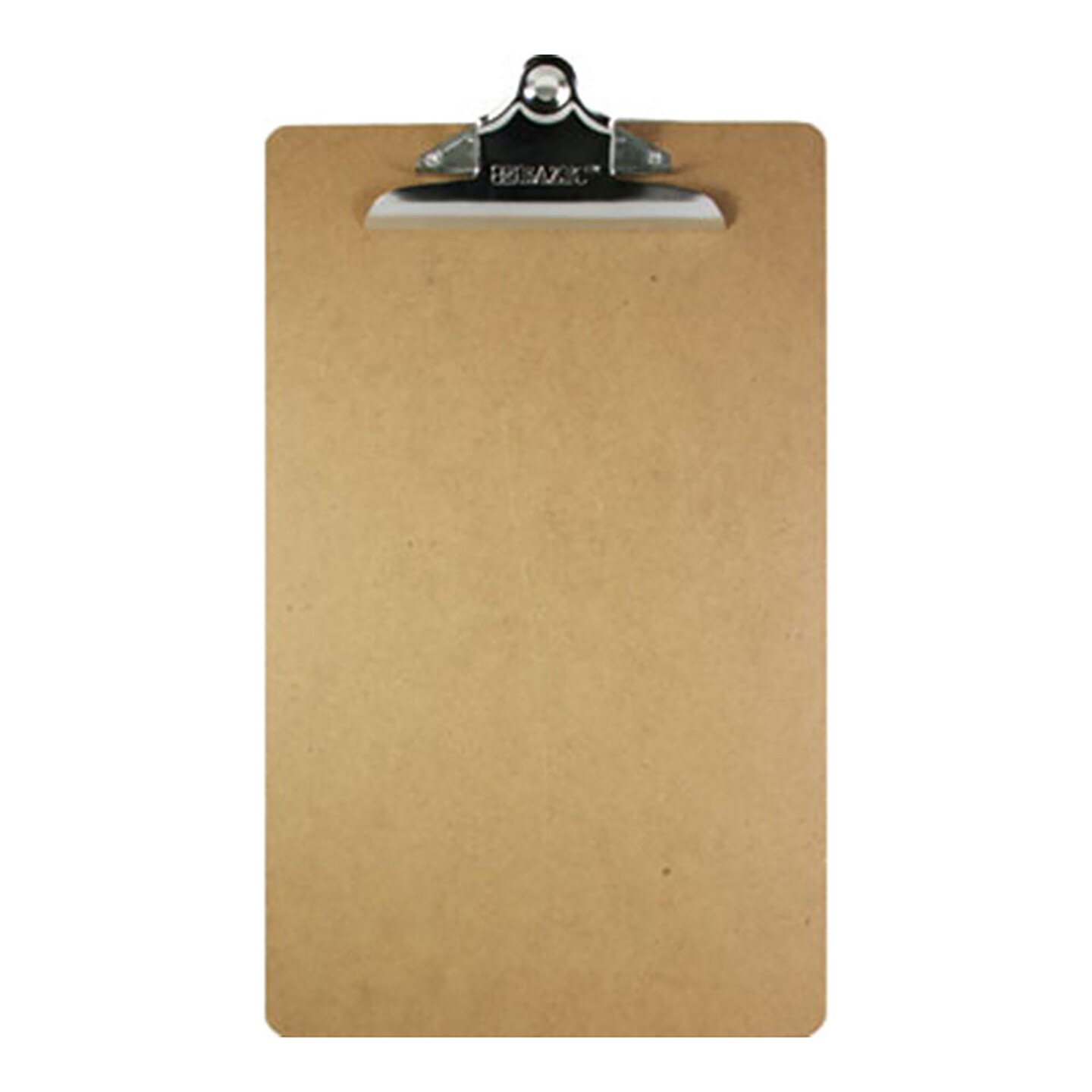 BAZIC Hardboard Clipboard w/ Sturdy Spring Clip - Legal Size