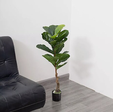 2 PCS 3 Feet Green Artificial Fig Tree