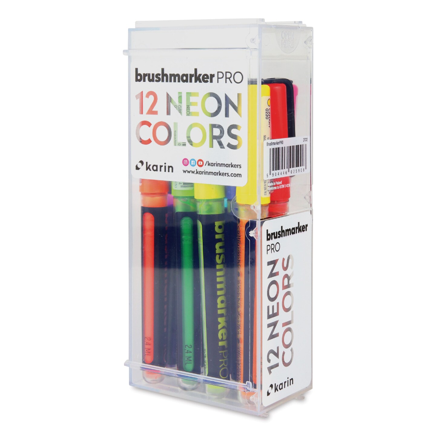 Karin Brushmarkers Pro Markers - Neon, Set of 12