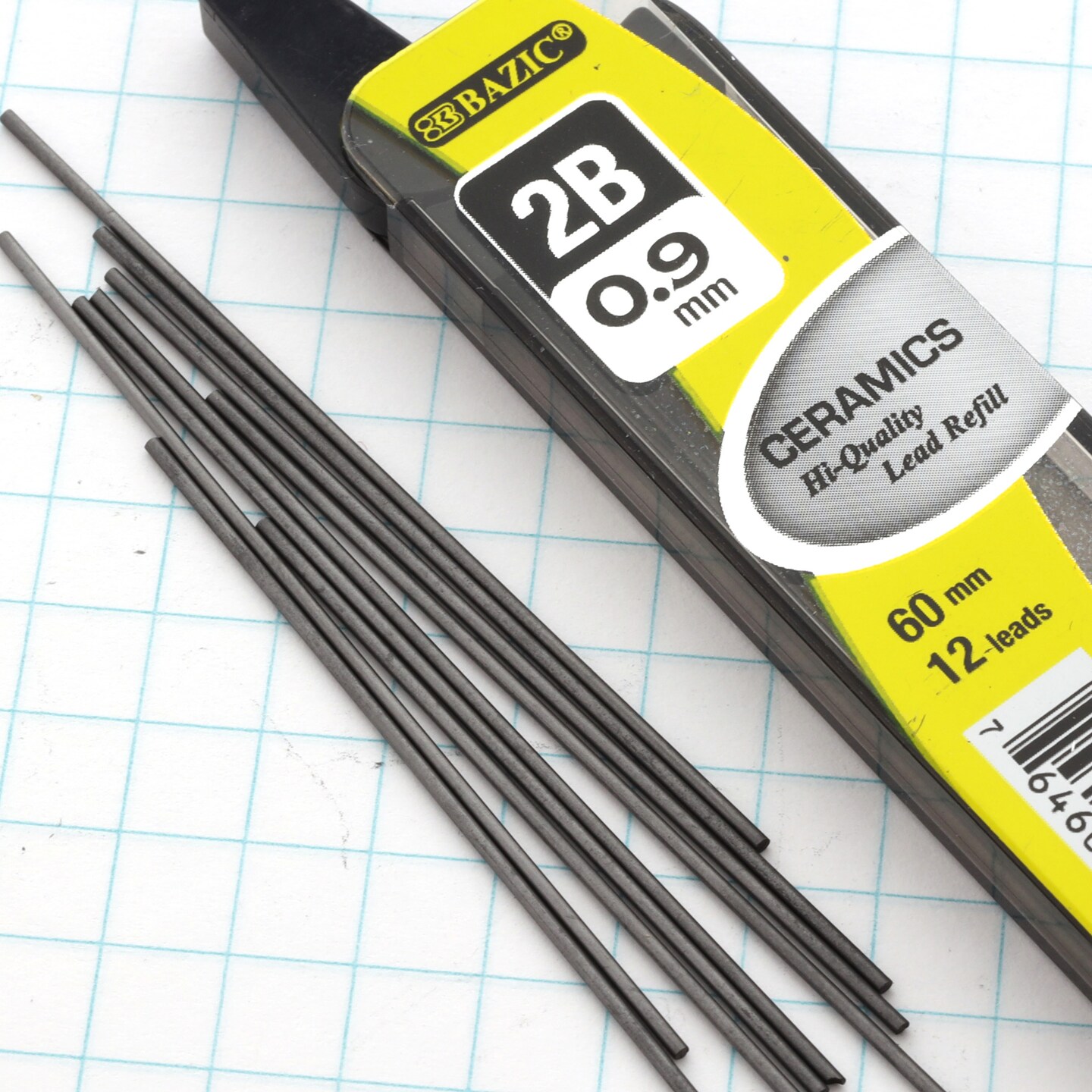 BAZIC Mechanical Pencil Lead Ceramics High-Quality 0.9 mm 12 Ct. (3/Pack)