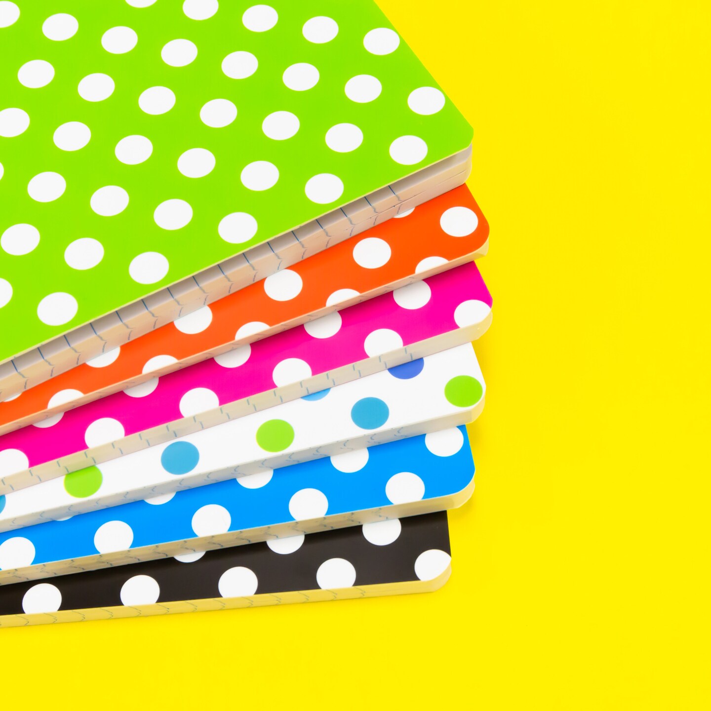 BAZIC Composition Book Poly Cover Polka Dot 5&#x22; x 7&#x22; 80 Ct.