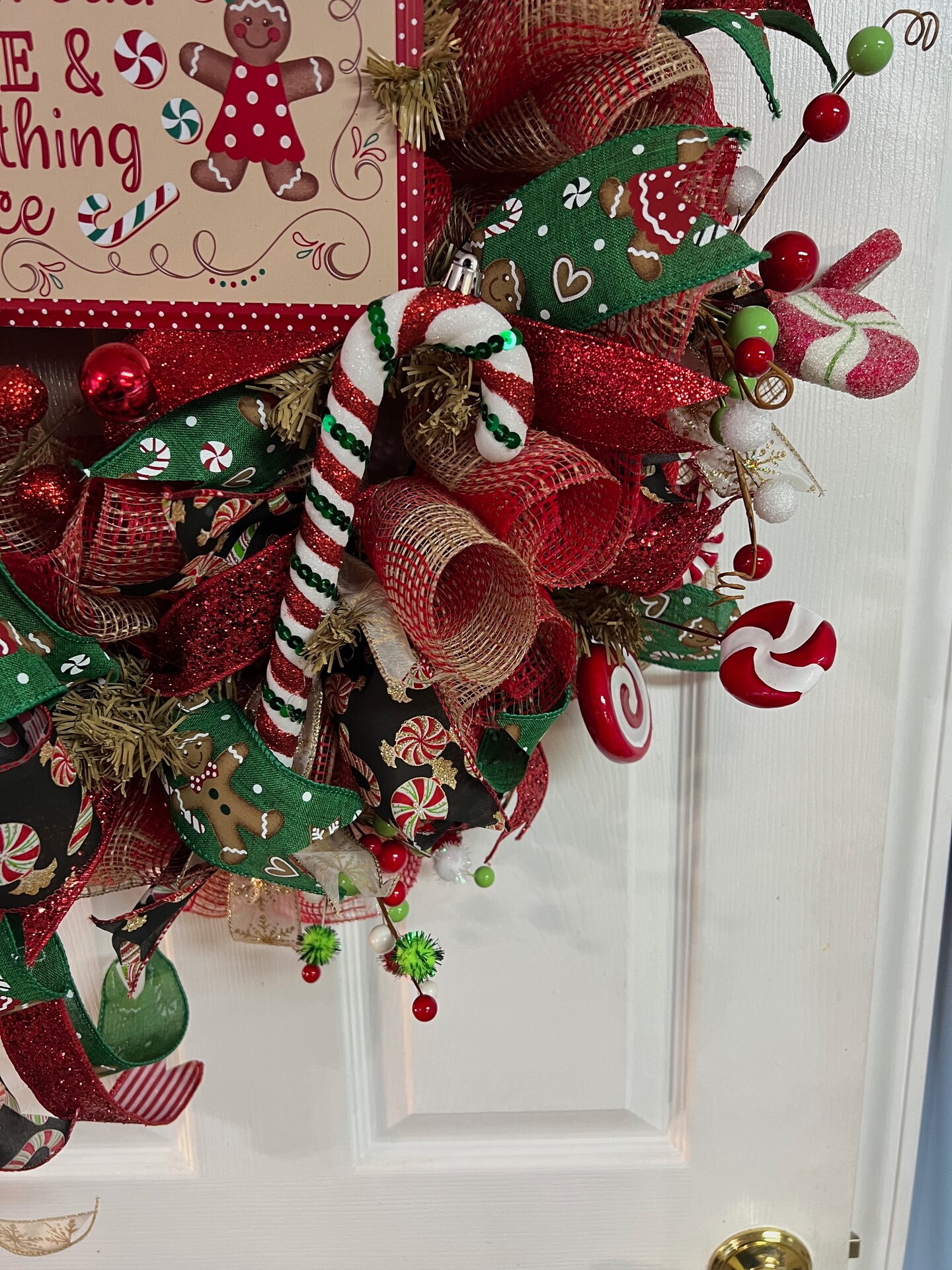 Gingerbread Wreath Door Wreath Christmas Wreath | MakerPlace by