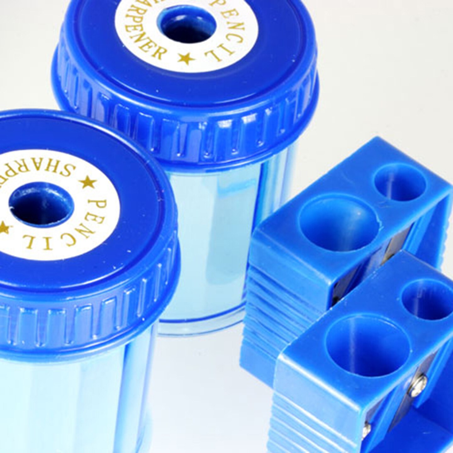 BAZIC Dual Blade 2 Sharpener + 2 Round Receptacle Sharpener