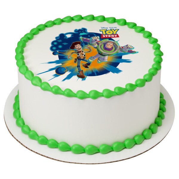 Disney and Pixar&#x27;s Toy Story Toys in Action Edible Cake Topper Image - 1/4 Sheet