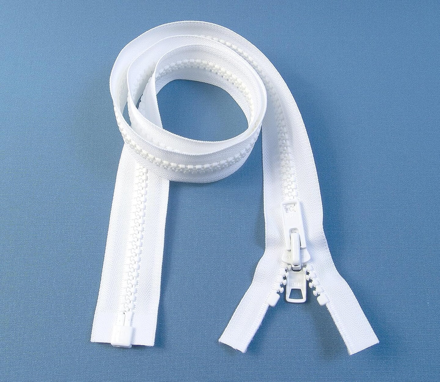 #10 Heavy Duty Marine Grade YKK Separating Zipper - Metal Tab Slider - Color White - Choose Your Length - Made in The United States (1 Zipper Per Pack) (30" Inches)