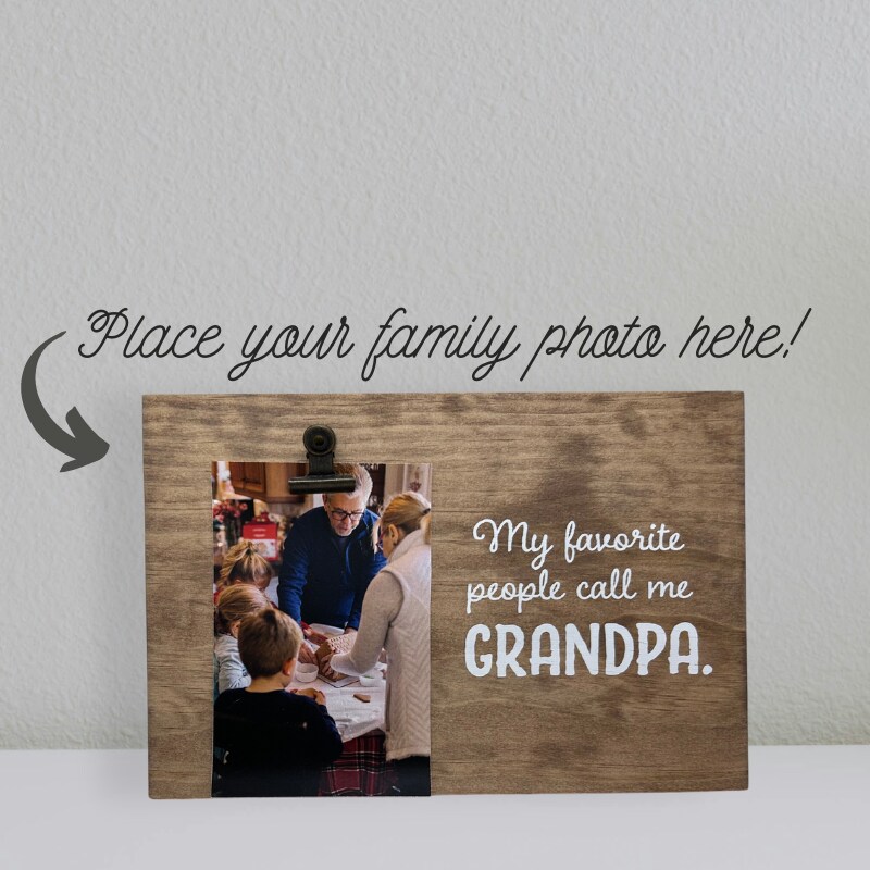 Decorative Wood Clip Frame: Grandpa