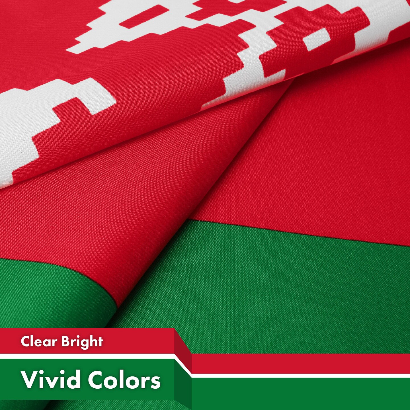 G128 2 Pack: Belarus Belarusian Flag | 3x5 Ft | LiteWeave Pro Series Printed 150D Polyester | Country Flag, Vibrant Colors, Brass Grommets, Thicker and More Durable Than 100D 75D Polyester