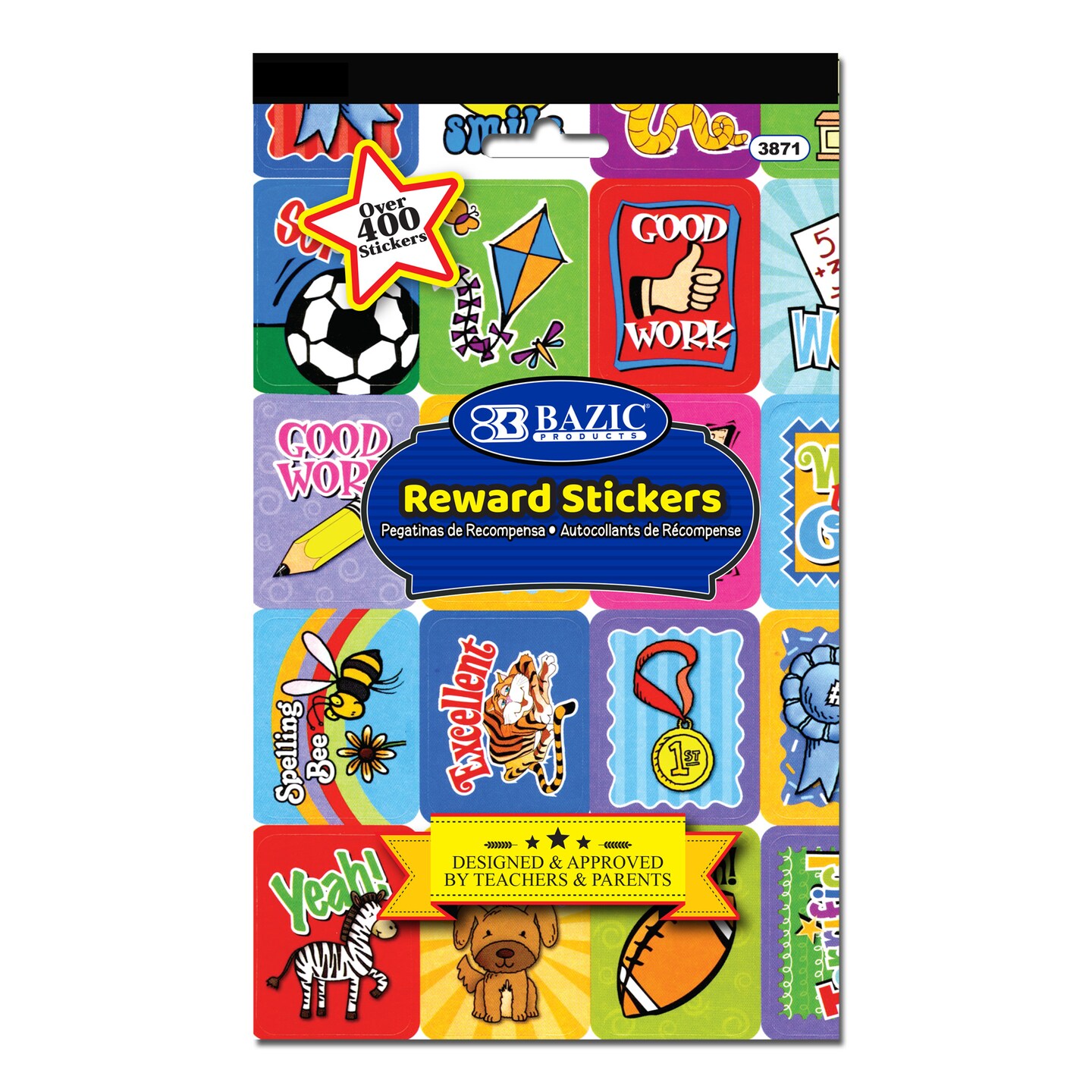 BAZIC Reward Sticker Book - Plastic Stickers