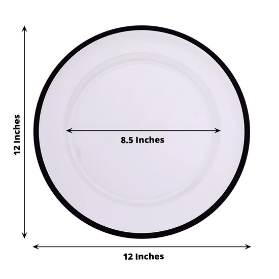 10 Clear 13 in Round Heavy Duty Plastic CHARGER PLATES