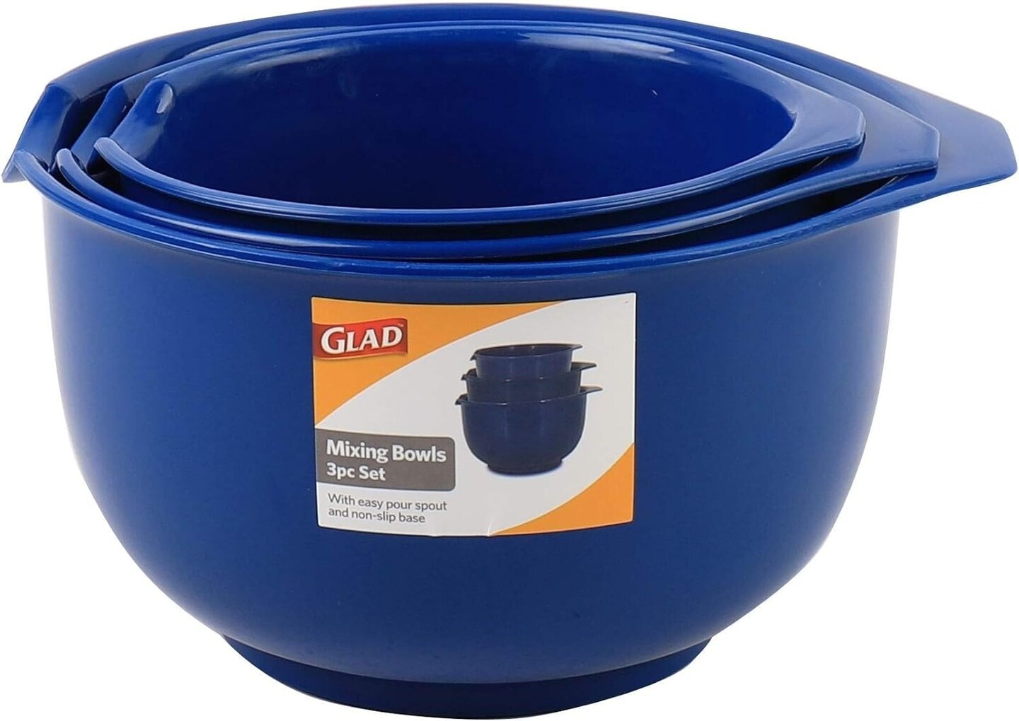 Non-Slip BPA Free Mixing Bowls with Pour Spout Pack of 3