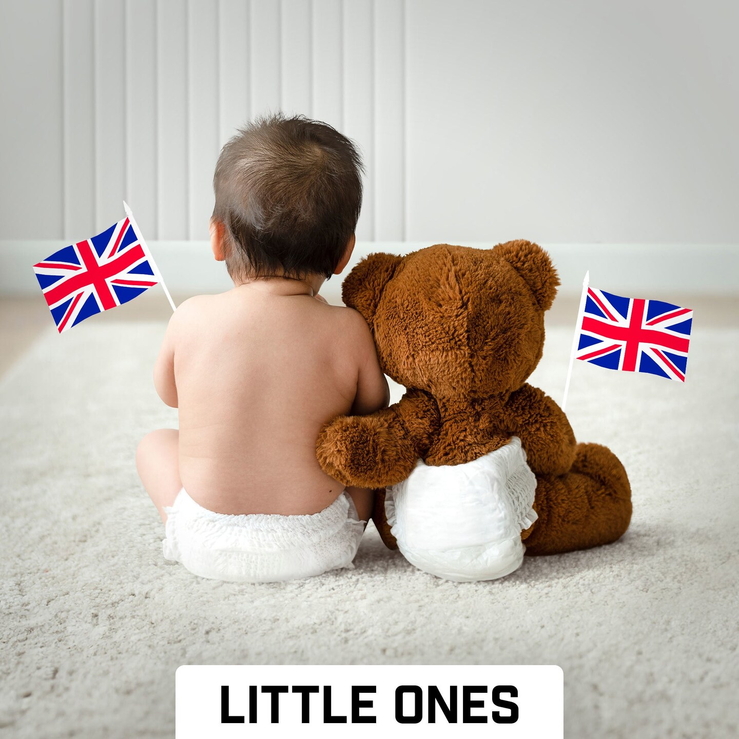 G128 24 Pack Handheld United Kingdom UK Stick Flags | 4x6 In | Printed 150D Polyester, Country Flag, Solid Plastic Stick, Spear White Tip