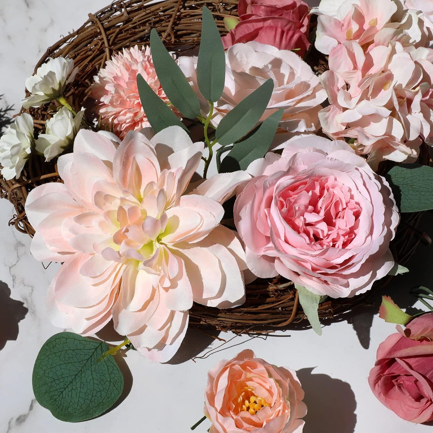 Silk Mix Flower Combo: Peony, Rose, Hydrangea, Daisy
