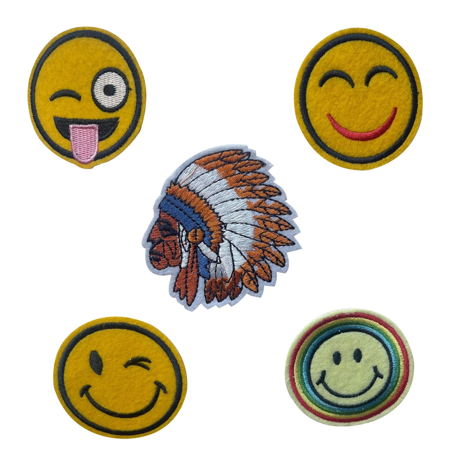 Enhance Your Style with Emoji Patches for Clothes|Customs, Patchwork or gift and personalize patch for clothes | Fun and Expressive Embroidered Designs | RADYAN&#xAE;