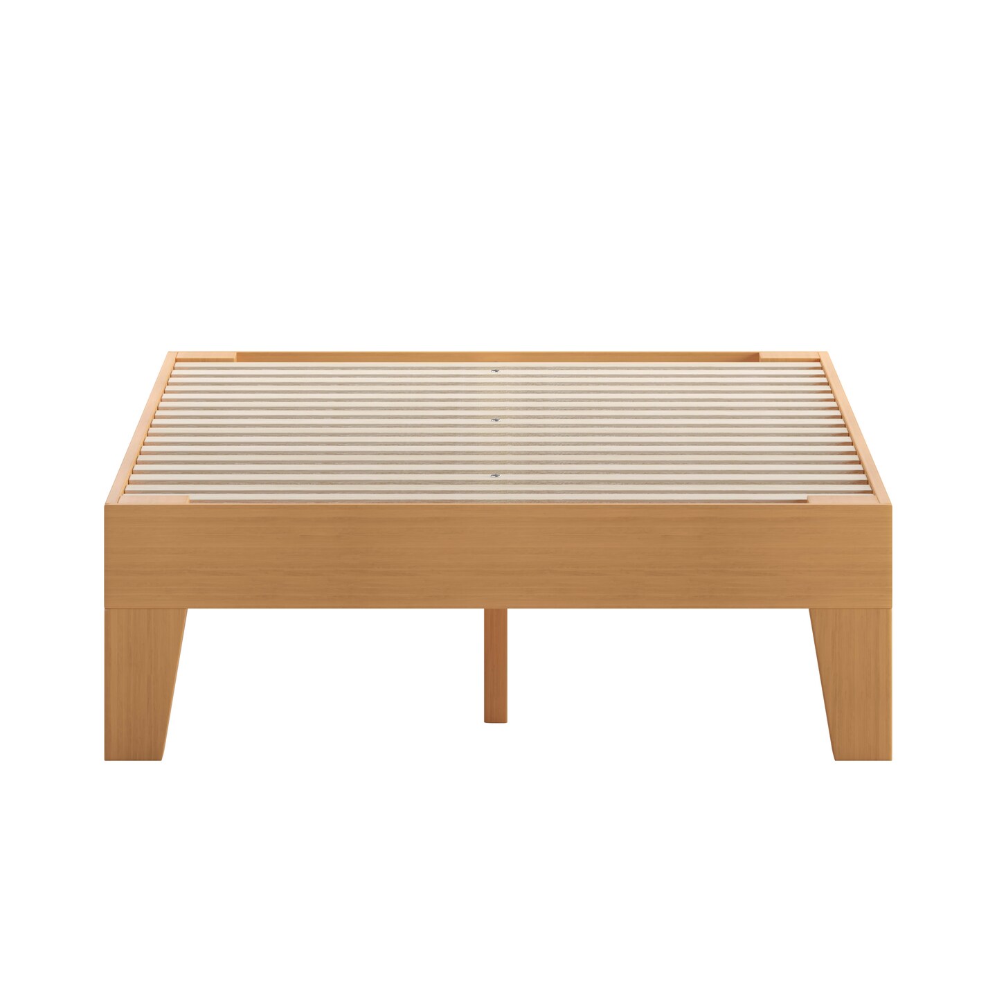 Merrick Lane Eduardo Platform Bed Frame, Solid Wood Platform Bed Frame With Slatted Support, No Box Spring Needed