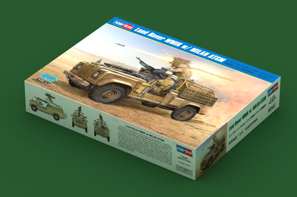 HobbyBoss  1/35 LAND ROVER WMIK     W/MILAN ATGM Plastic Model