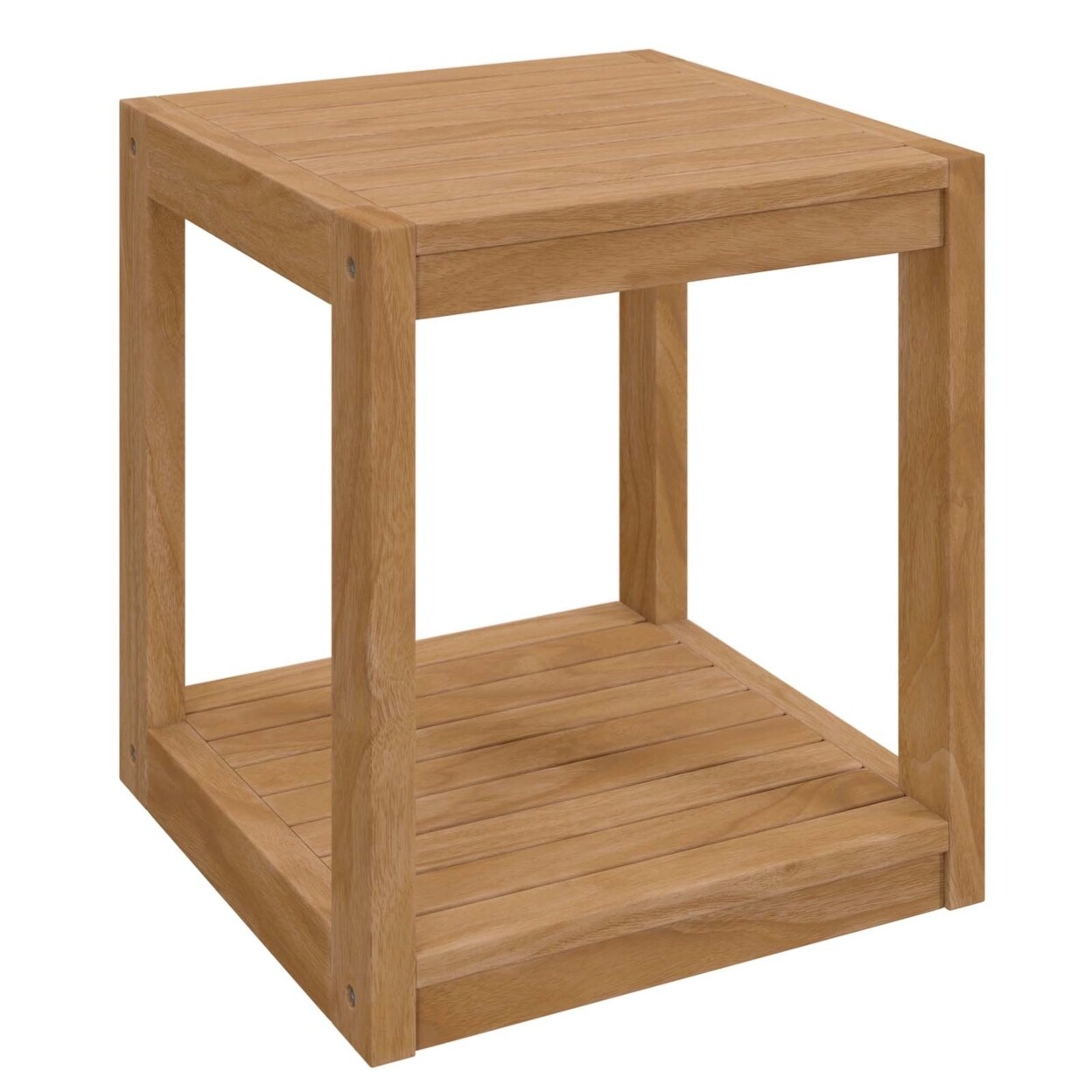 Modway Carlsbad Teak Wood Outdoor Patio Side Table-EEI-5607-NAT