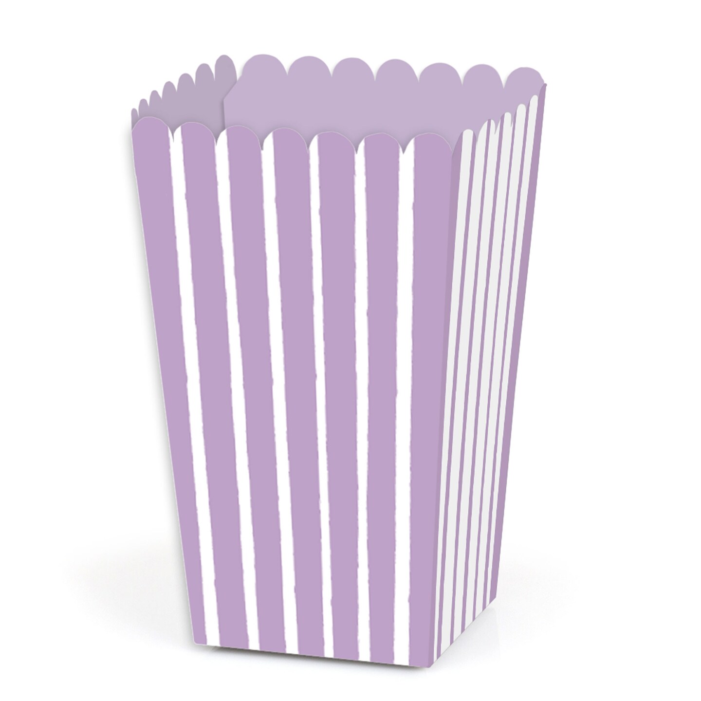 Big Dot of Happiness Purple Stripes - Simple Party Favor Popcorn Treat ...