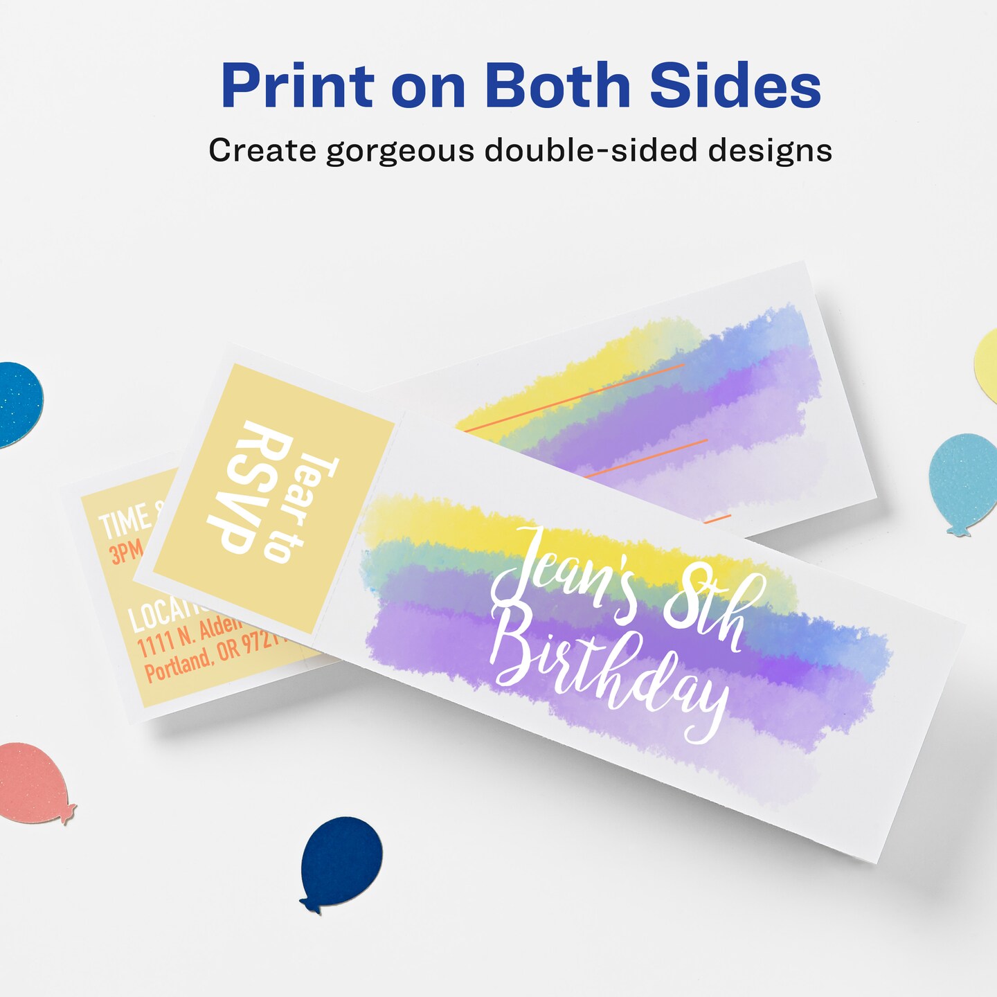 Avery Printable Tickets with Stubs, 2-3/4" x 8-1/2", Laser/Inkjet, 100 Blank Tickets (16430)