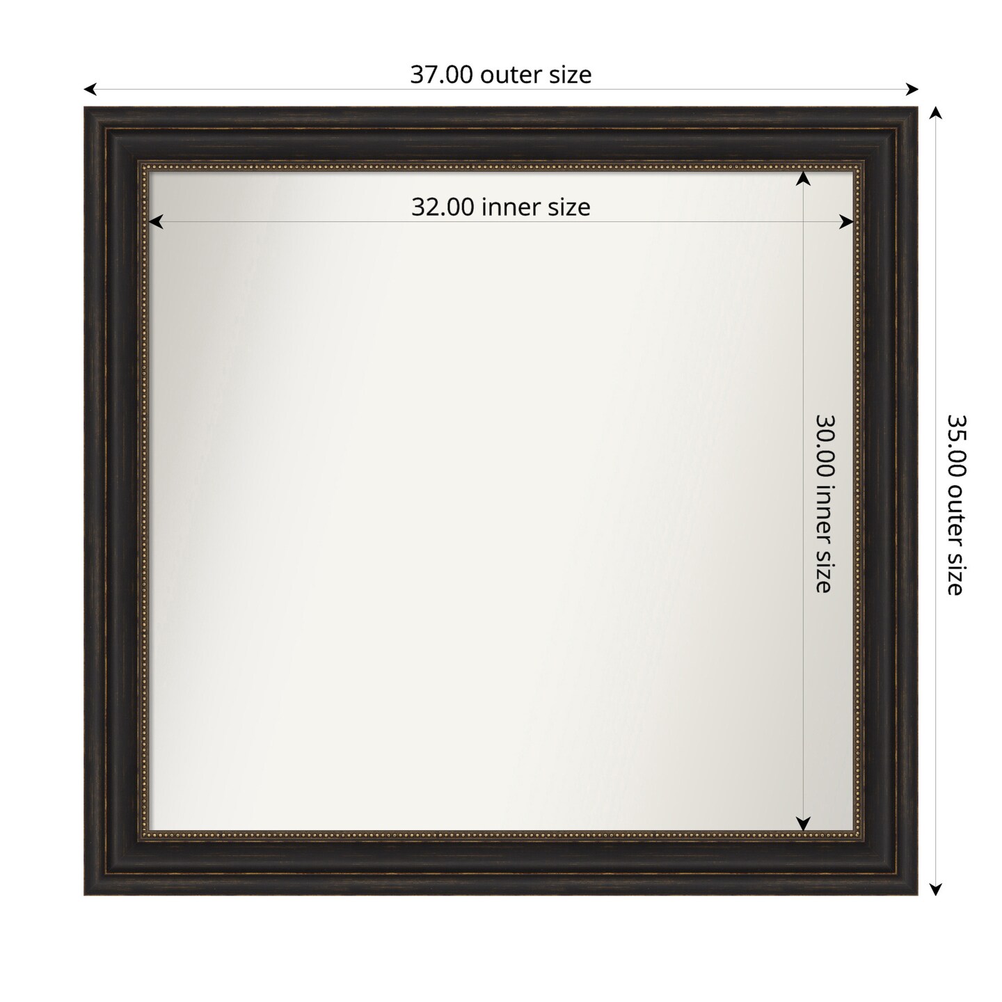 Accent Bronze Non-Beveled Custom Framed Bathroom Vanity Wall Mirror