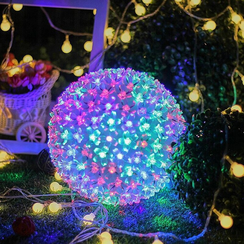 Perfect Holiday Clear Starlight Sphere 50 LED Christmas Lights