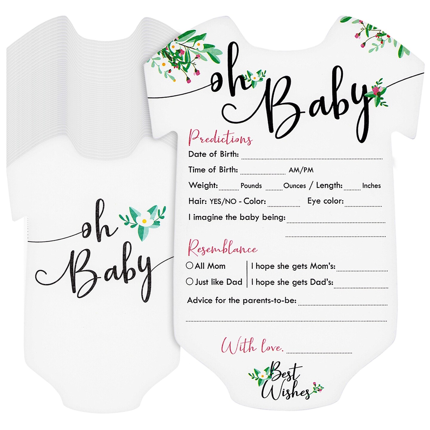 Onesie® Decorating Kit for Baby Shower Activity, Iron-on Fabric Appliques 
