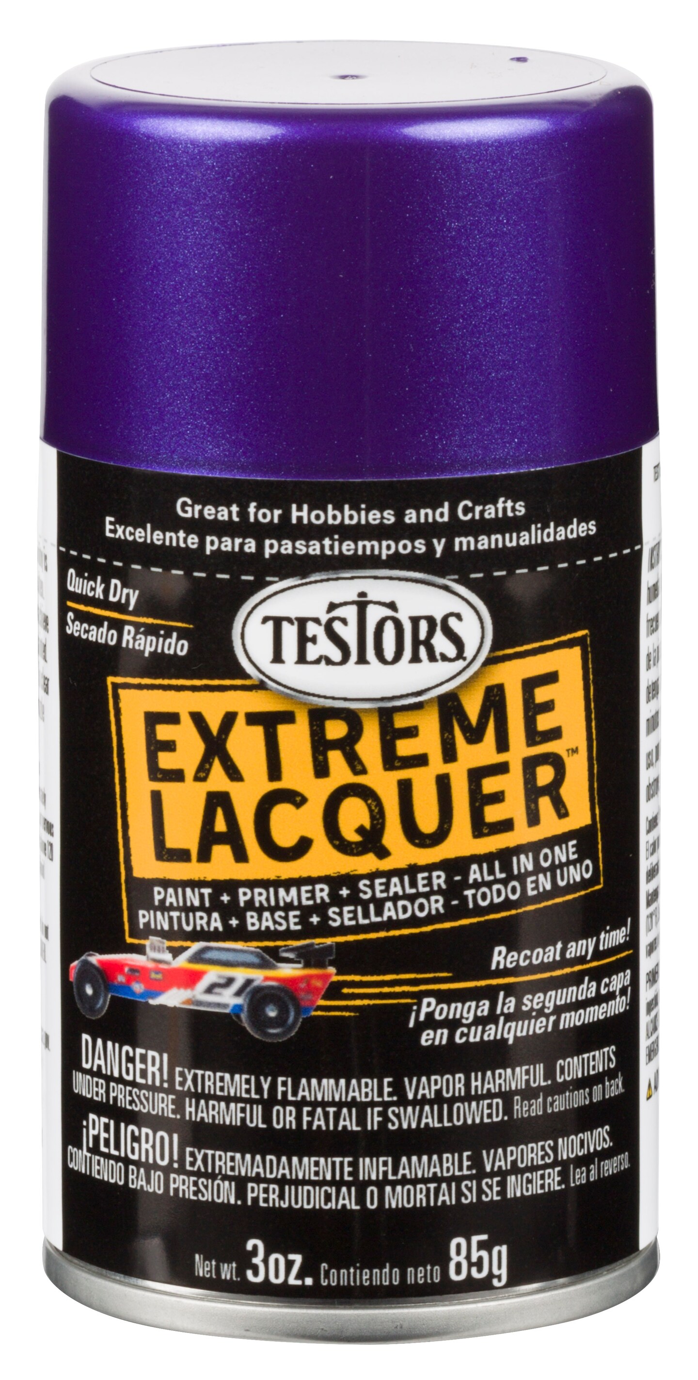 Testors One Coat Lacquer Paint, 3 oz. Spray Can, Purple Licious