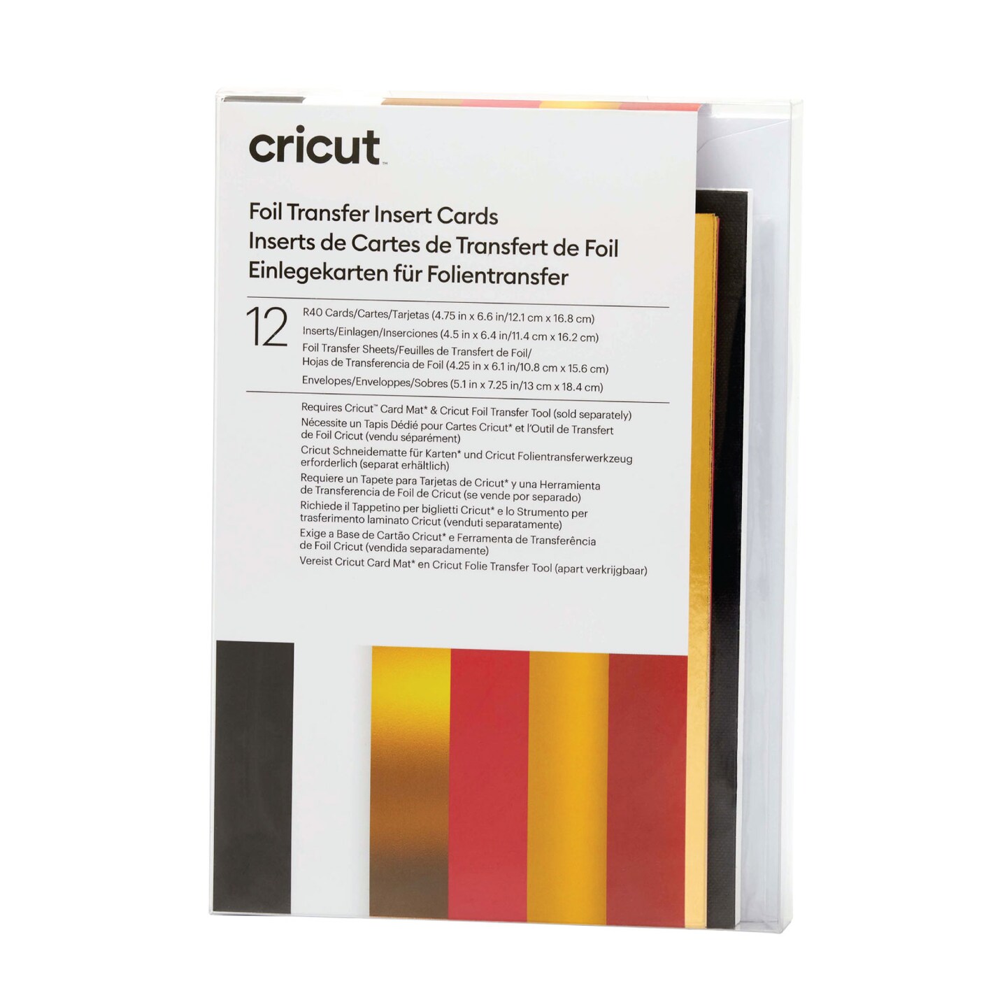 Cricut Foil Transfer Cards, R40 Royal Flush Sampler 12 Count