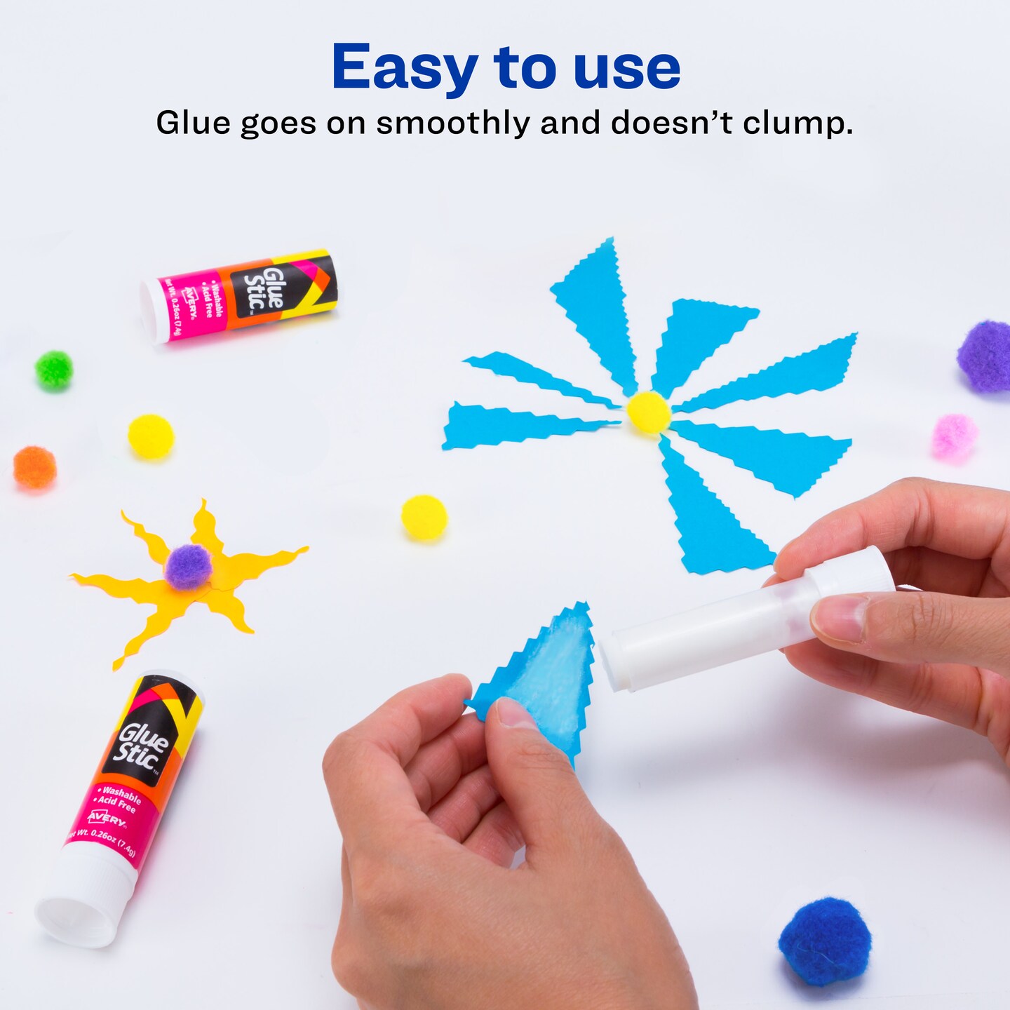 Avery Glue Stic Value Pack, White, Washable, Nontoxic, 0.26 oz., 18 per Pack, 2 Packs, 36 Permanent Glue Sticks Total (50224)