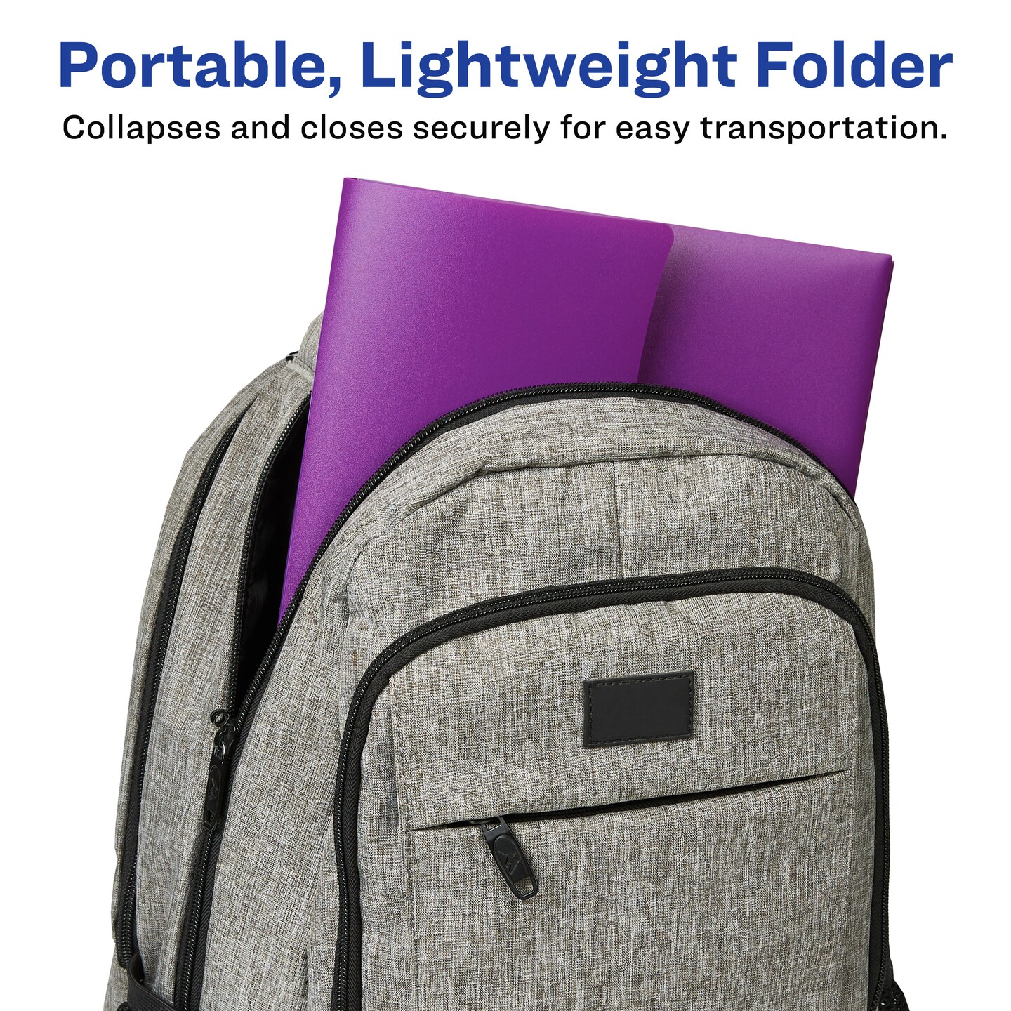 Avery Slide & View Expanding File Folder, 6 Pockets, Letter Size, 1 Plum Folder (73543)