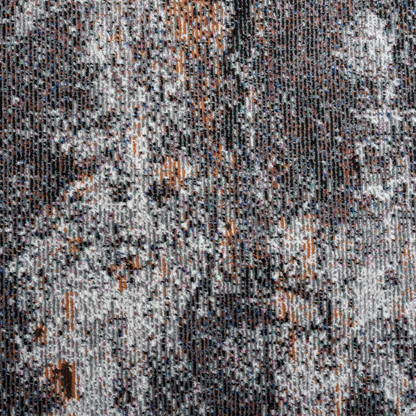 Contemporary Home Living 5' x 7.5' Gray and Orange Abstract Sandstone Summit Rectangular Area Throw Rug