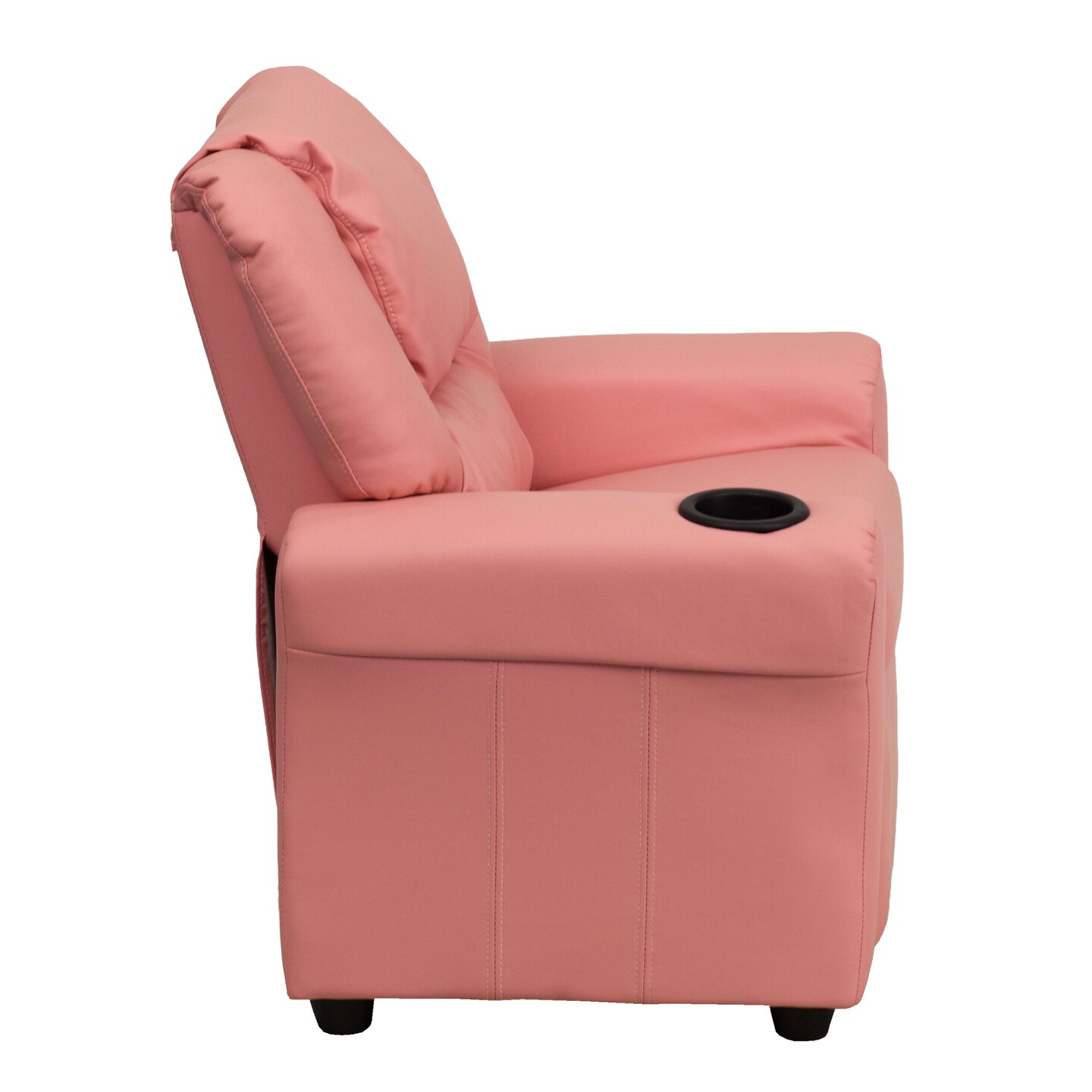Emma and Oliver Contemporary Kids Recliner with Cup Holder and Headrest