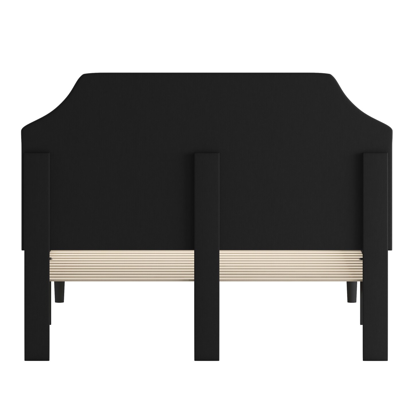Merrick Lane Provence Platform Bed with Slatted Support Contemporary Tufted Upholstery with Accent Nail Trim