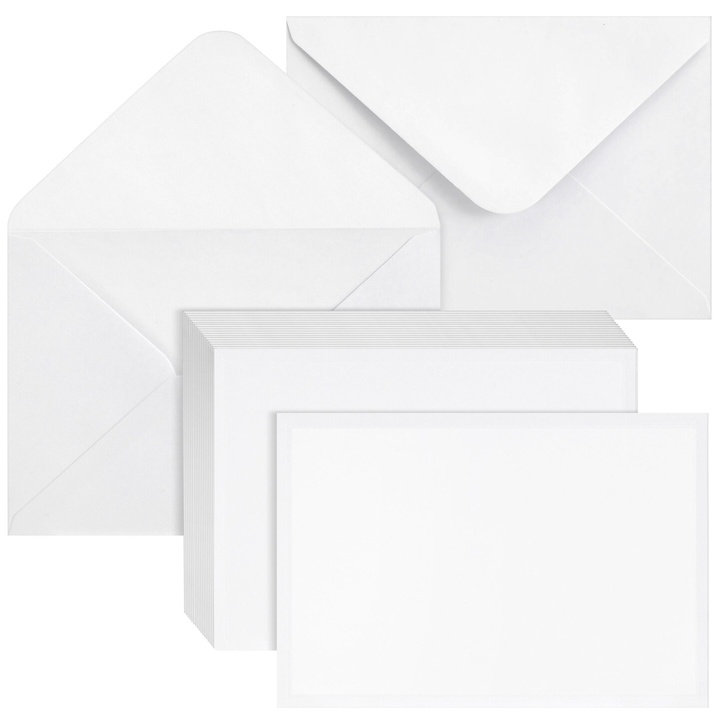 100 Pack Blank Invitation Cards with Envelopes for Weddings