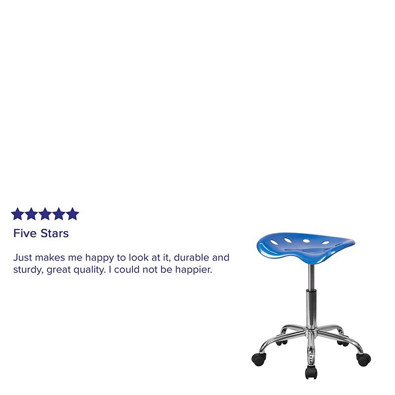 Flash Furniture Bright Blue Tractor Stool