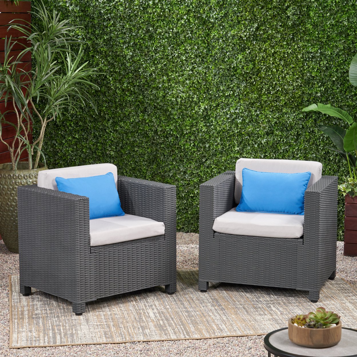 Patio club chairs discount set of 2