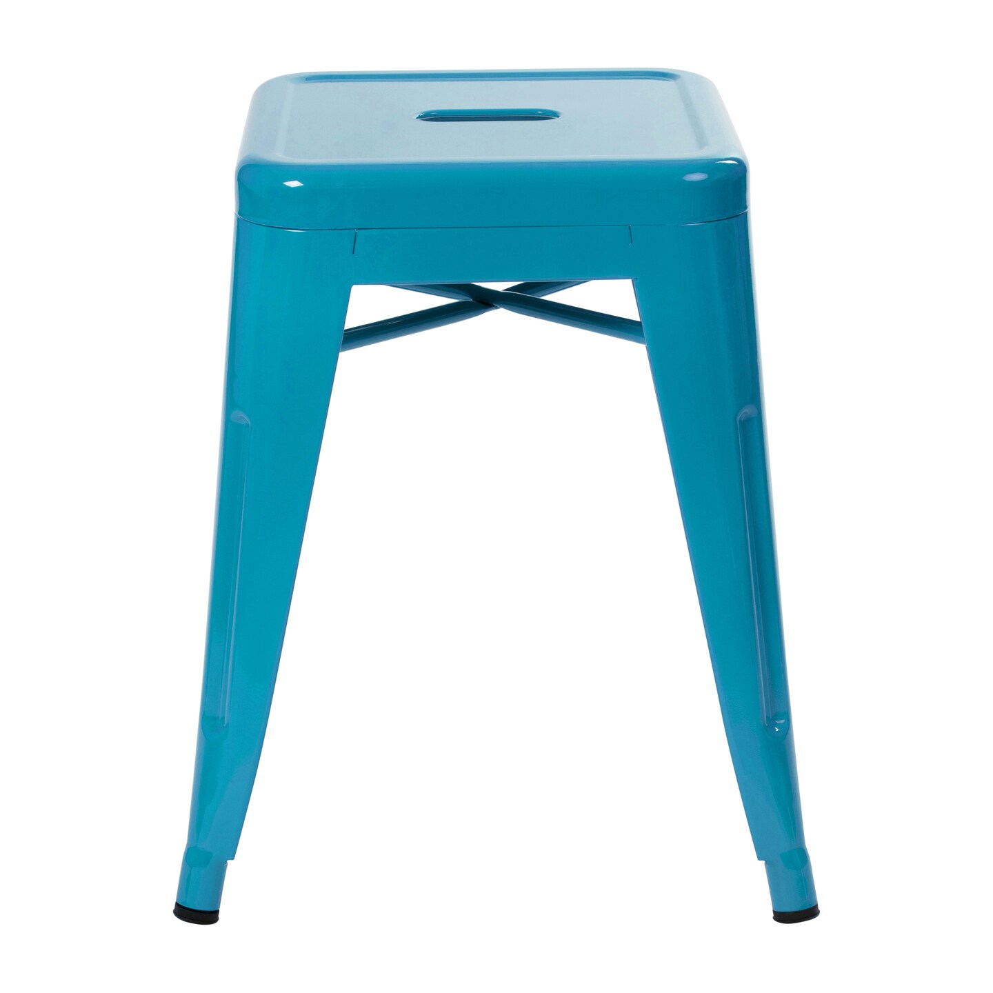 Merrick Lane Set of 4 Sloane 18" High Backless Stacking Dining Stools with Durable Metal Frame