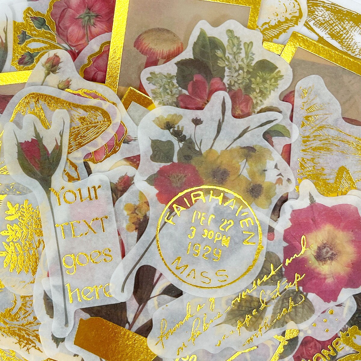 Wrapables Decorative Scrapbooking Washi Stickers, DIY Crafts for Stationery, Diary, Card Making (60 pcs)