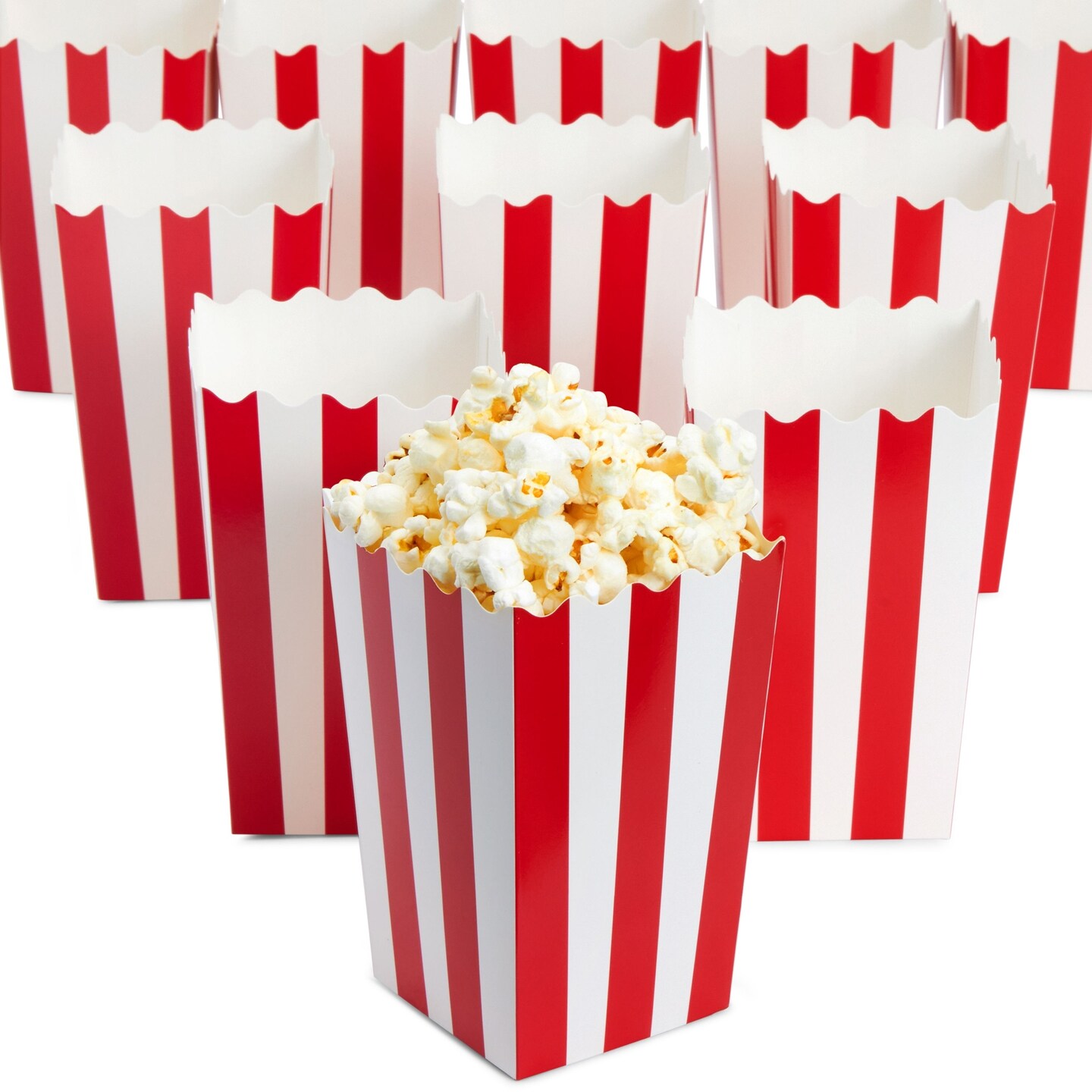 Set of 100 Mini Popcorn Favor Boxes - 3x5 Snack Containers for