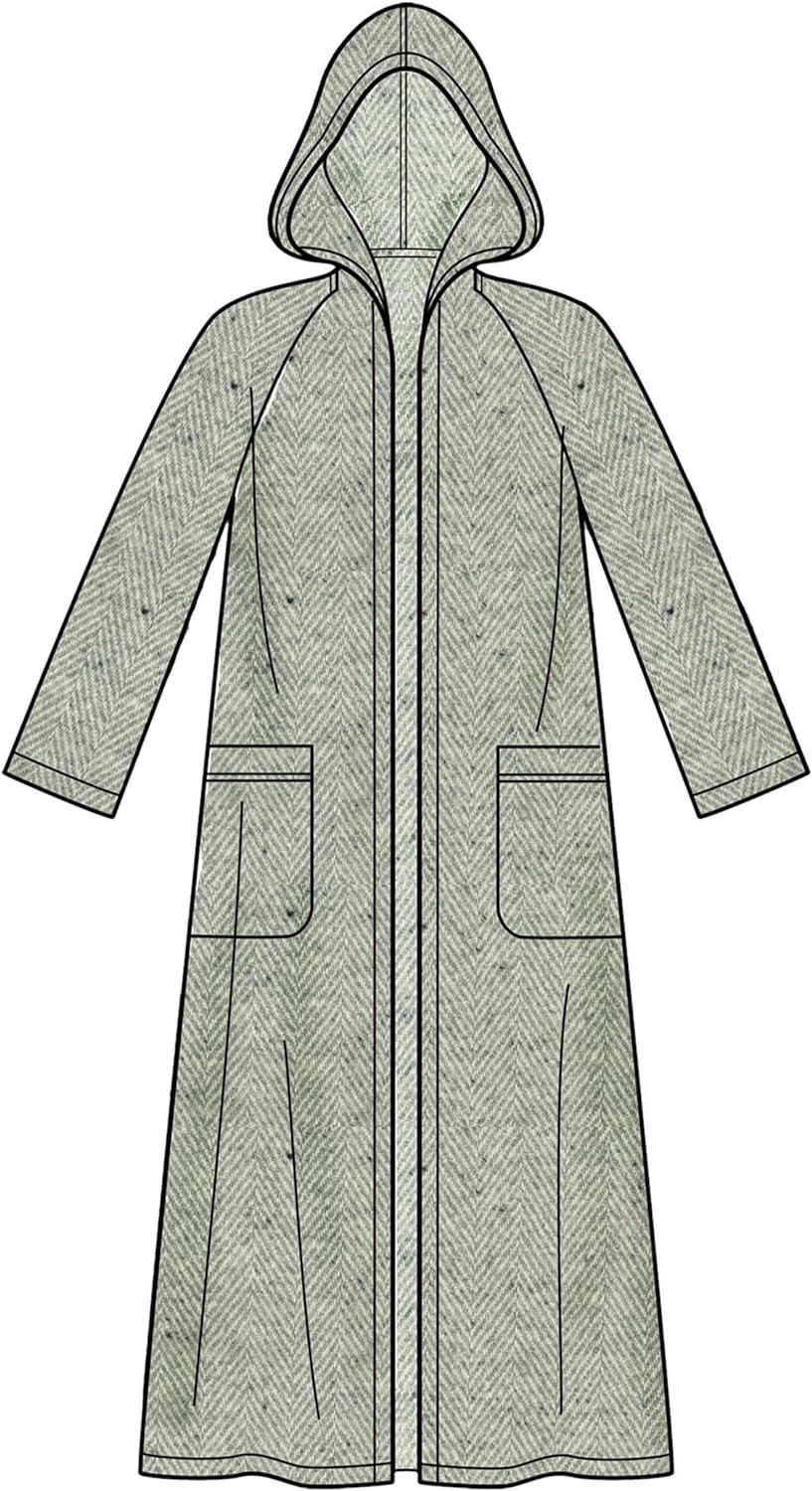 Misses&#x27; Coat with Hood Sewing Pattern Packet, Design Code S9129, Sizes XS-S-M-L-XL, Multicolor